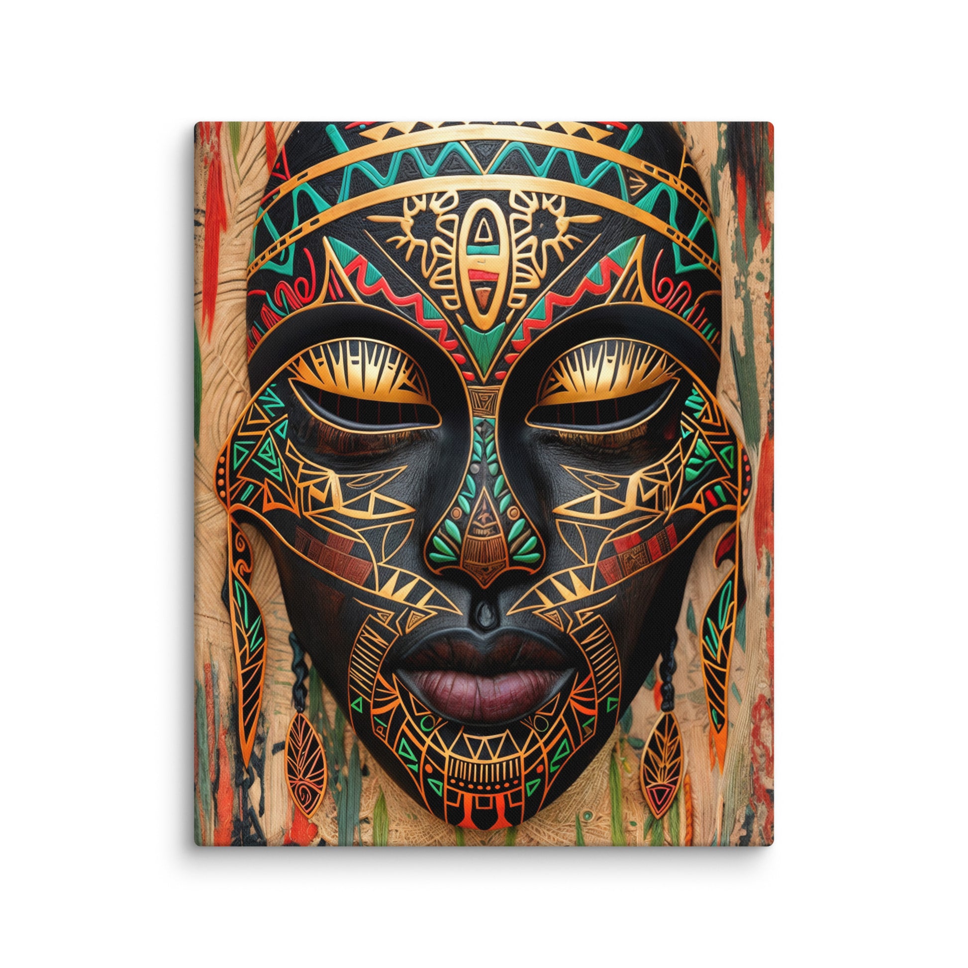Peinture Art Africain - Masque Mystique  Art Virtuoso M