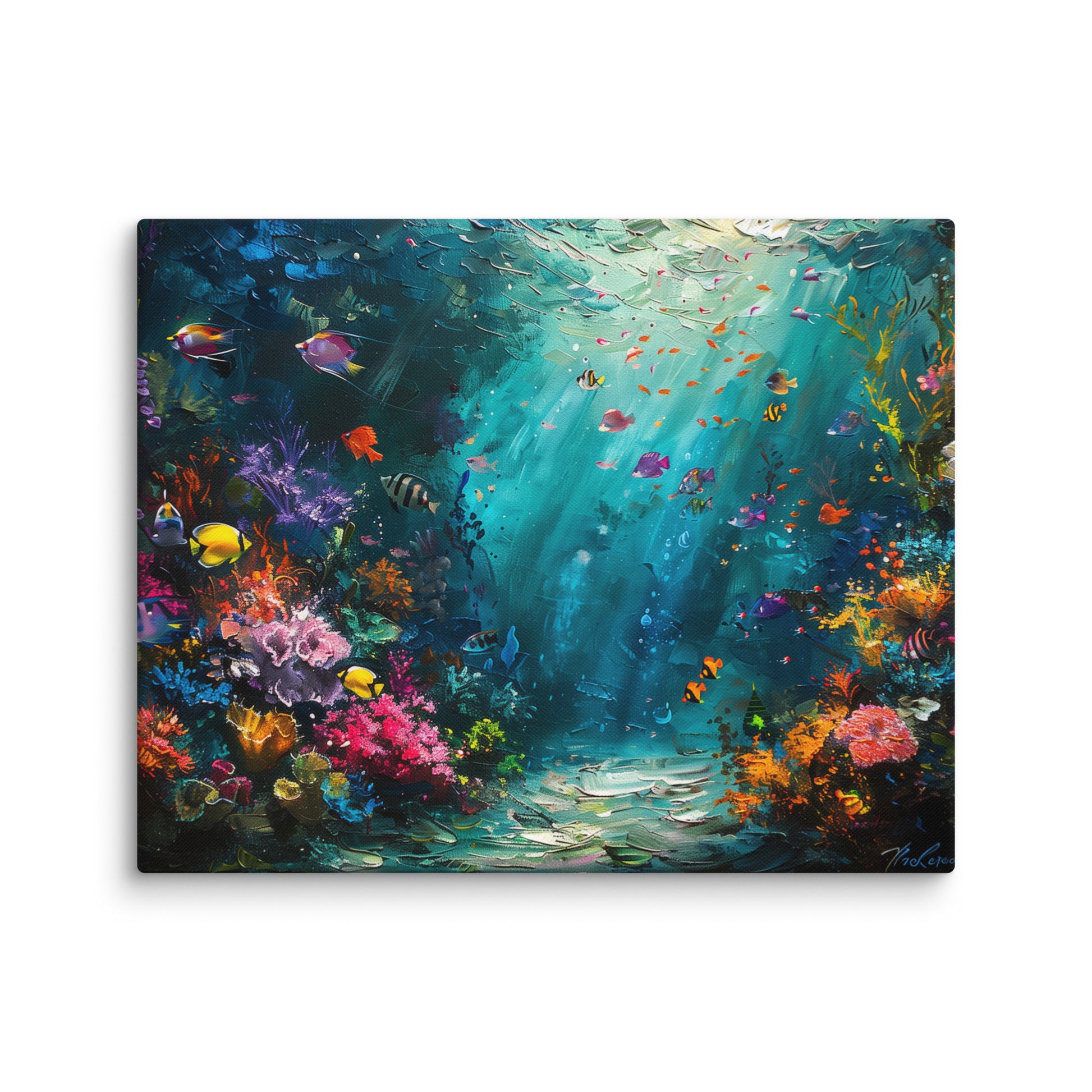 Peinture Colorée - Jardin Sous-Marin  Art Virtuoso M