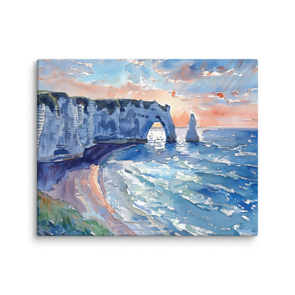 Tableau Étretat - Falaises et Aiguille Affiches, reproductions et œuvres graphiques Art Virtuoso M  