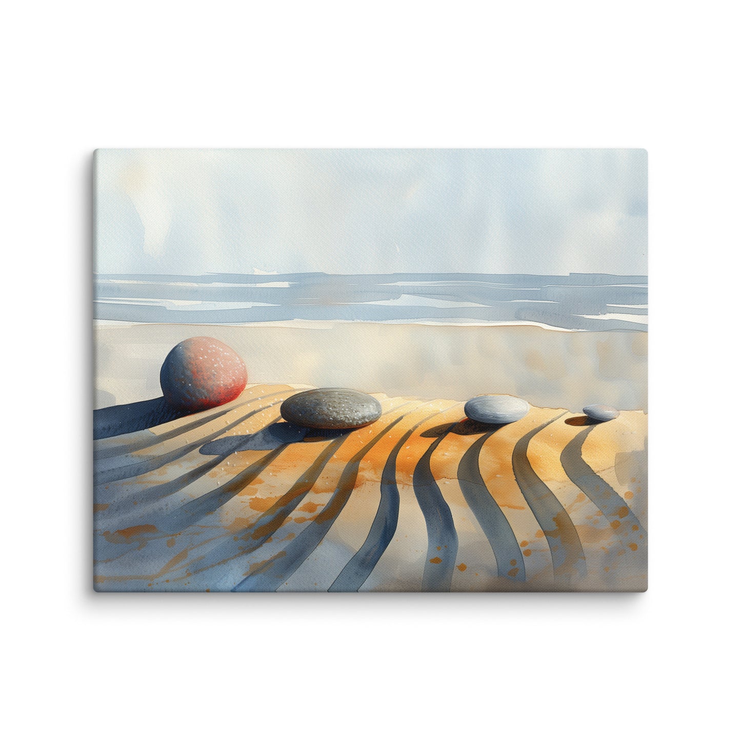 Tableau Zen Galet - Sable Harmonieux Affiches, reproductions et œuvres graphiques Art Virtuoso M  