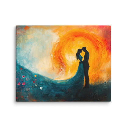 Tableau Romantique Pour Chambre - Étreinte Sous le Soleil Affiches, reproductions et œuvres graphiques Art Virtuoso M  