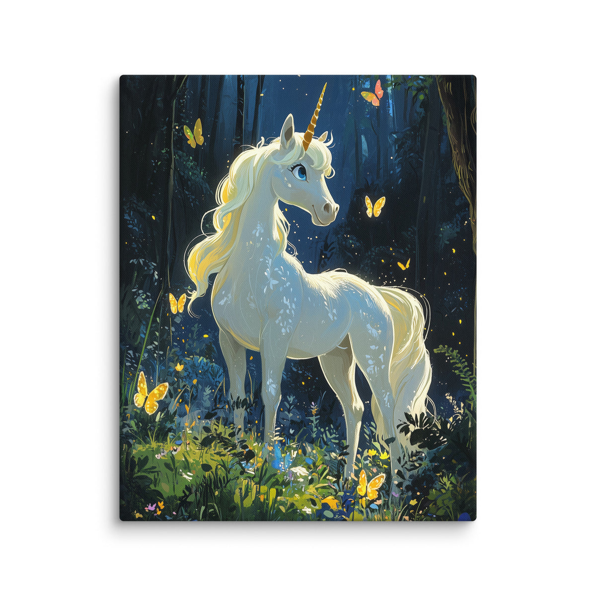 Détail du visage de la licorne blanche