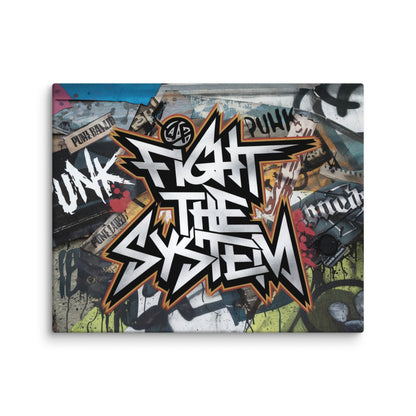 Toile Graffitis Art - Fight The System Affiches, reproductions et œuvres graphiques Art Virtuoso M  