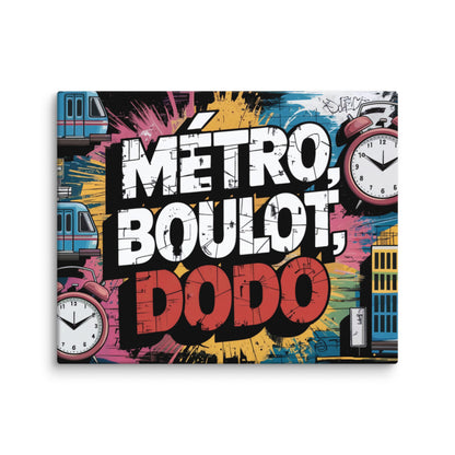 Toile Graffiti Mural - Métro Boulot Dodo Affiches, reproductions et œuvres graphiques Art Virtuoso M  