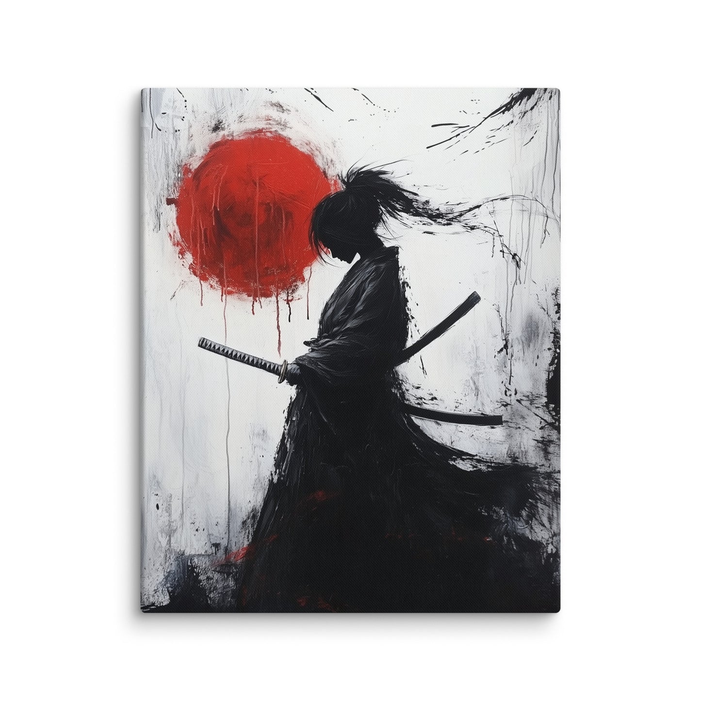 Tableau Samourai - Bushi en noir & blanc Affiches, reproductions et œuvres graphiques Art Virtuoso M