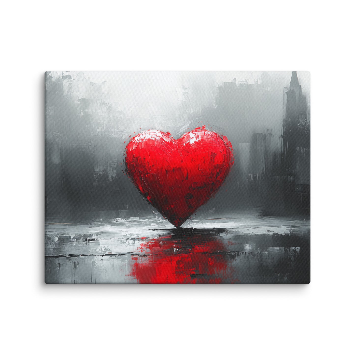 Tableau Coeur Rouge : Amour Urbain Affiches, reproductions et œuvres graphiques Art Virtuoso M