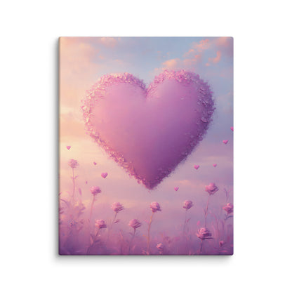 Tableau Coeur Rose - Romance Florale Affiches, reproductions et œuvres graphiques Art Virtuoso M