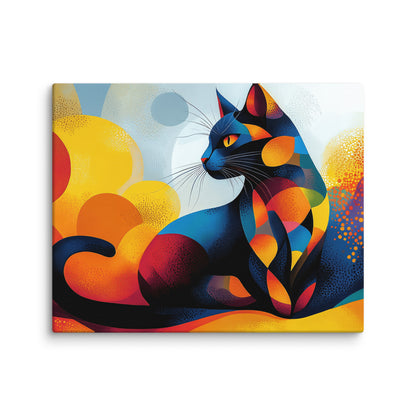 Tableau Toile Chat - Symphonie Féline Affiches, reproductions et œuvres graphiques Art Virtuoso M