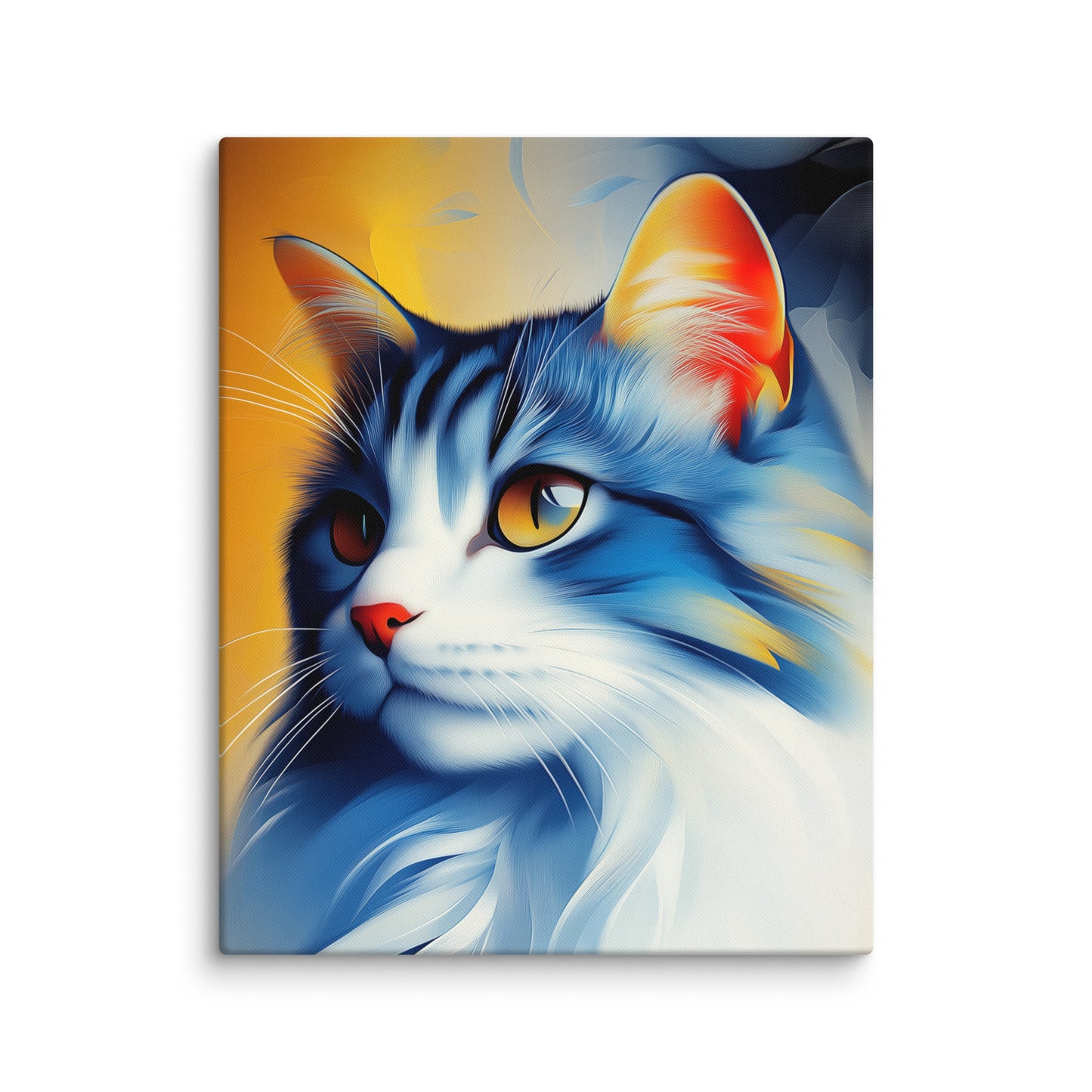 Tableau Tête de Chat - Félix en Bleu Affiches, reproductions et œuvres graphiques Art Virtuoso M