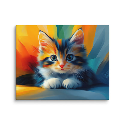 Tableau Chat Mignon - Chaton Joueur Affiches, reproductions et œuvres graphiques Art Virtuoso M