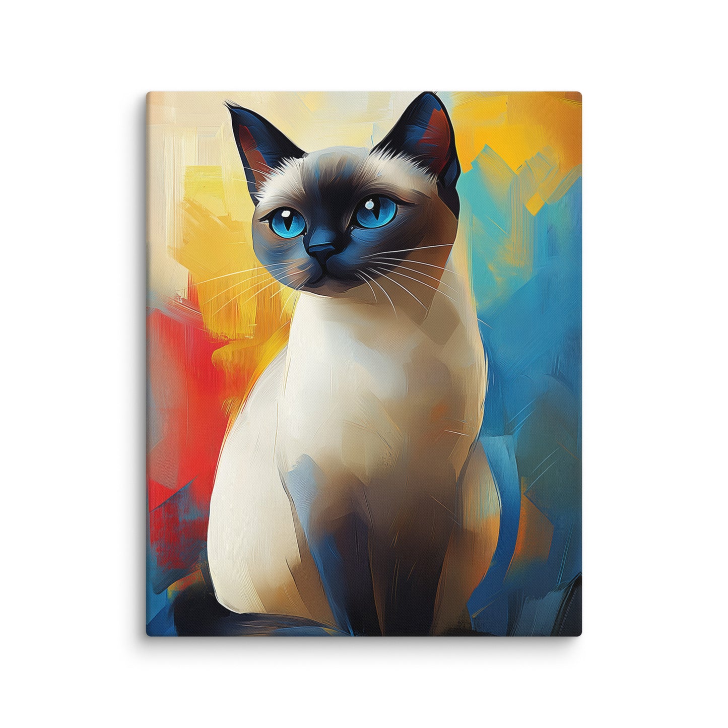 Peinture Chat Siamois - Portrait Majestueux Affiches, reproductions et œuvres graphiques Art Virtuoso M