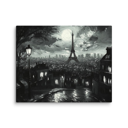 Tableau Paris Noir et Blanc : Magie de Montmartre Affiches, reproductions et œuvres graphiques Art Virtuoso M