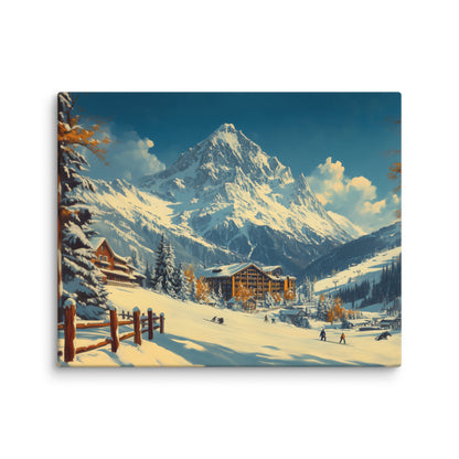 Tableau Vintage Ski : Splendeur des Alpes Affiches, reproductions et œuvres graphiques Art Virtuoso M