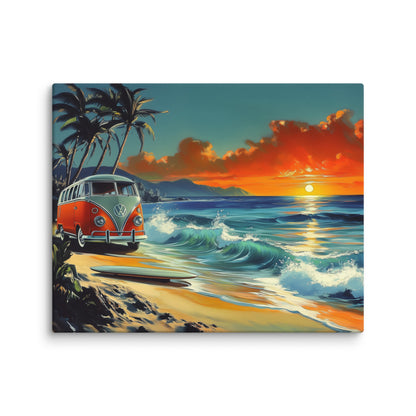 Tableau Surf Vintage : Paradise Sunset Affiches, reproductions et œuvres graphiques Art Virtuoso M