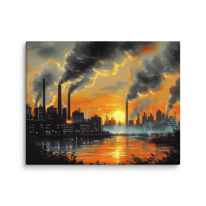 Tableau Style Industriel Vintage au Crépuscule Affiches, reproductions et œuvres graphiques Art Virtuoso M