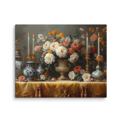 Tableau Vintage Baroque : Splendeur des Roses Affiches, reproductions et œuvres graphiques Art Virtuoso M