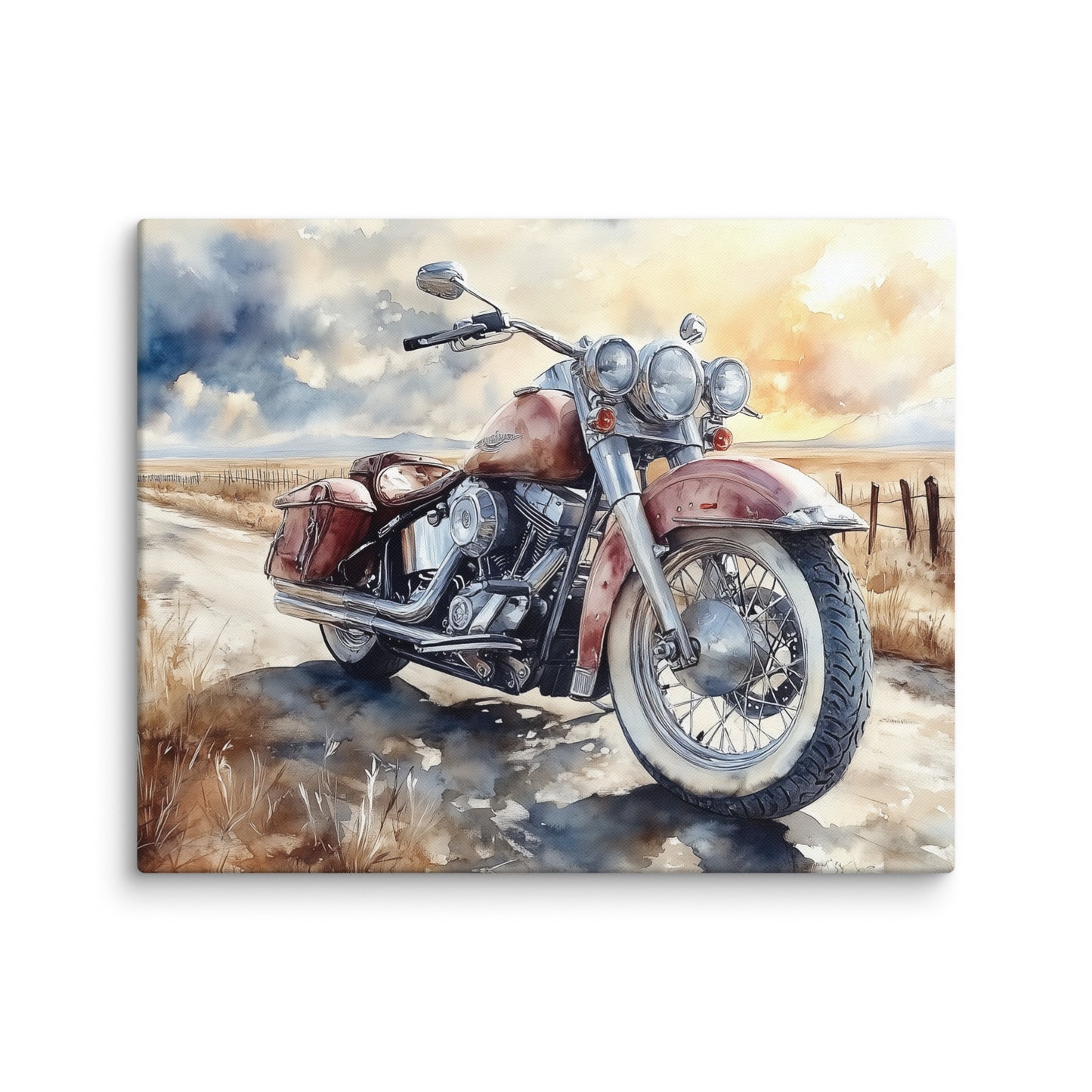 Tableau Moto Vintage : Liberté sur Route Affiches, reproductions et œuvres graphiques Art Virtuoso M