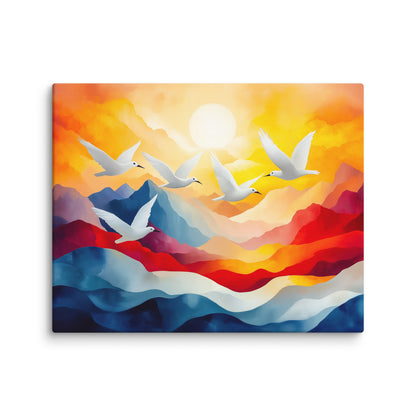 Tableau Oiseau Moderne : Envol au Soleil Affiches, reproductions et œuvres graphiques Art Virtuoso M