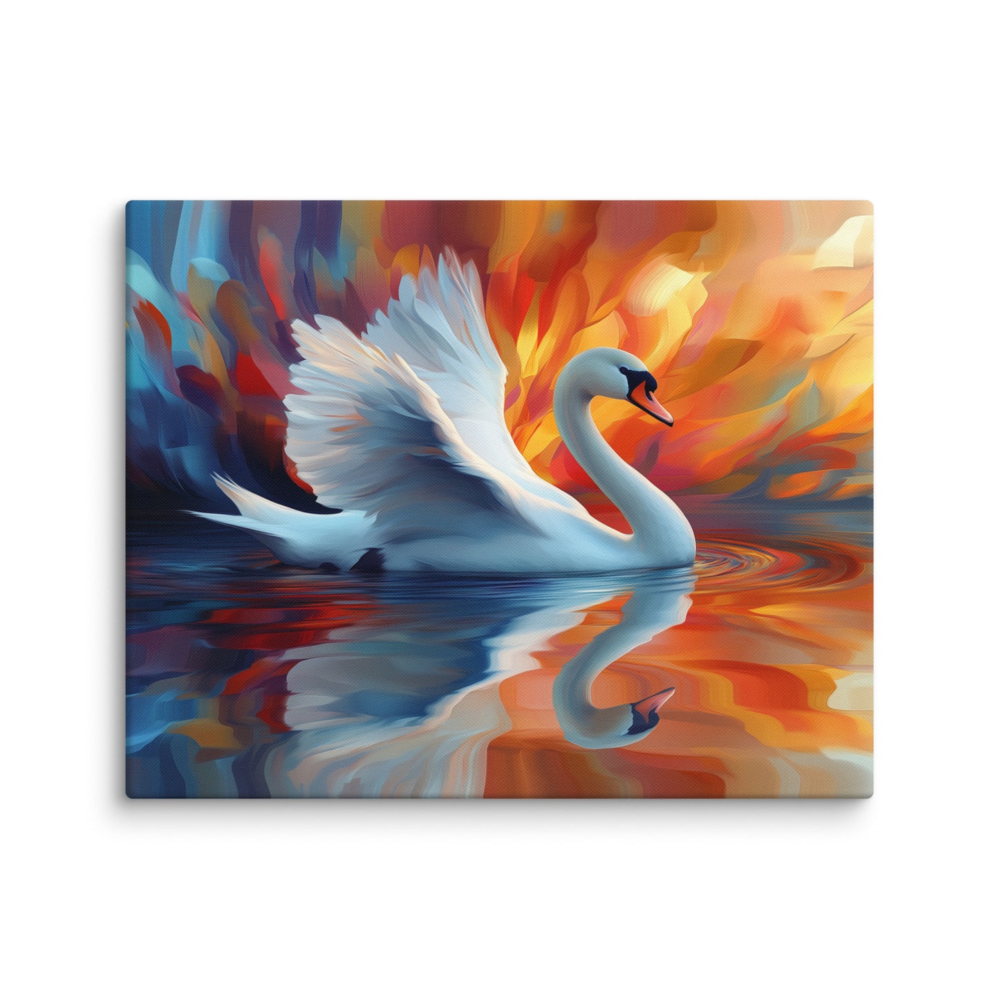 Tableau Cygne : Miroir de Feu Affiches, reproductions et œuvres graphiques Art Virtuoso M