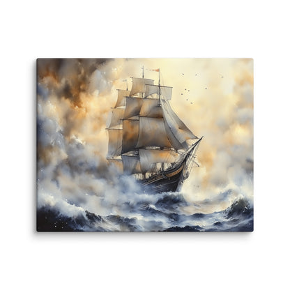 Tableau Bateau Corsaire : Tempête en Haute Mer Affiches, reproductions et œuvres graphiques Art Virtuoso M