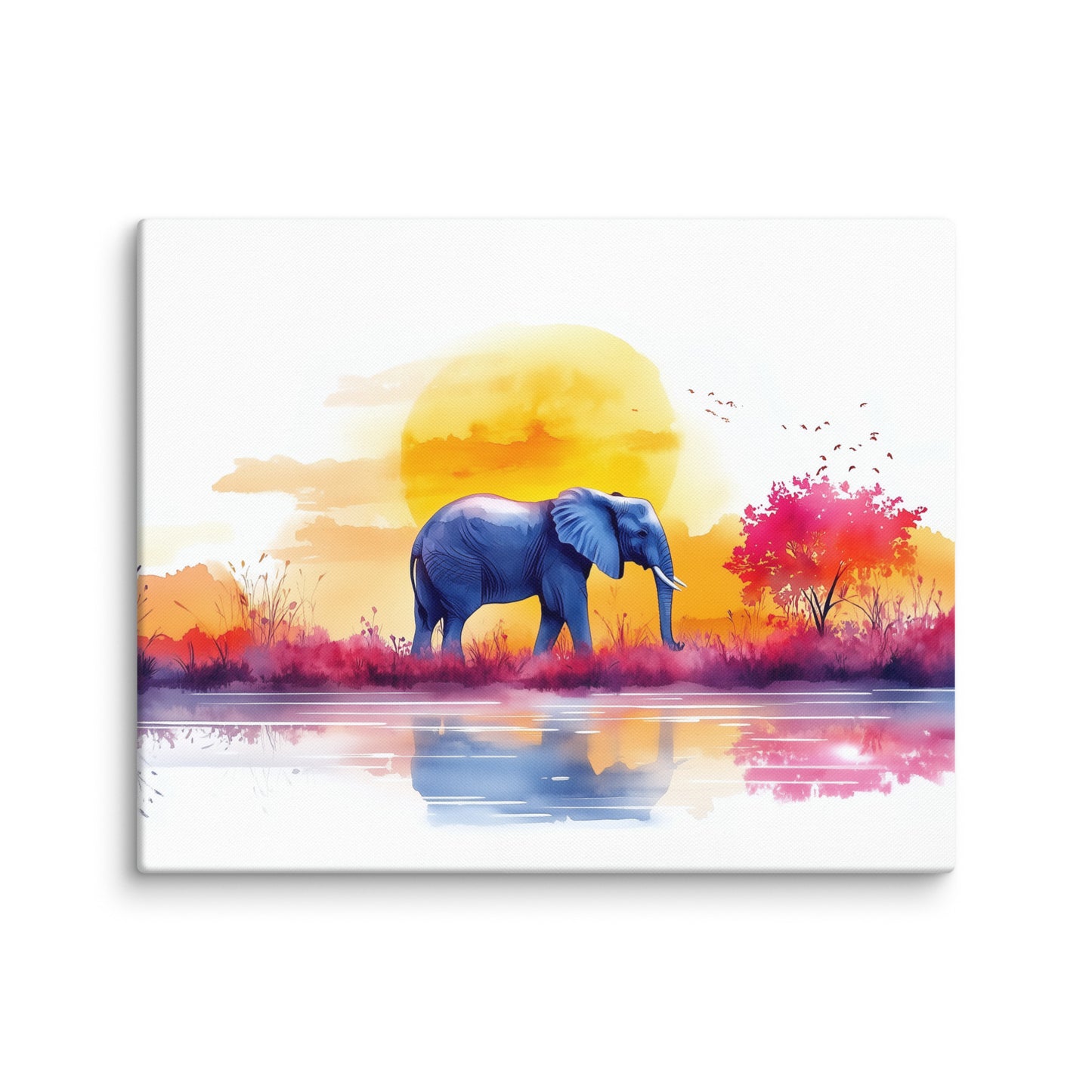 Peinture Aquarelle Éléphant - Évasion Poétique en Terre Sauvage Affiches, reproductions et œuvres graphiques Art Virtuoso M