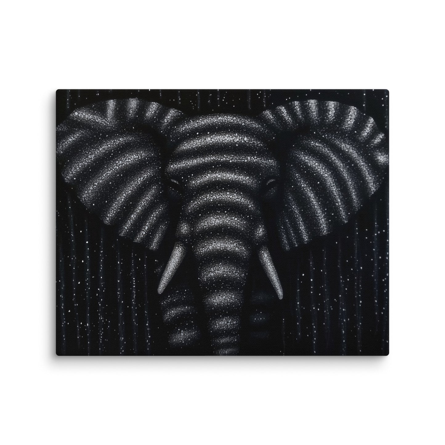 Tableau Déco Éléphant - Mystère en Noir et Blanc Affiches, reproductions et œuvres graphiques Art Virtuoso M