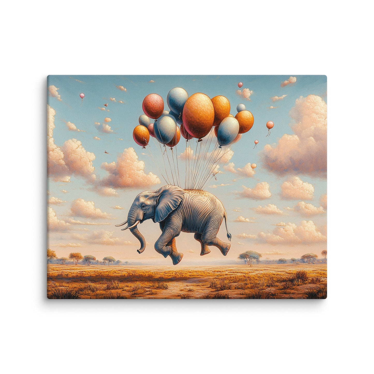 Tableau Éléphant Ballon - Rêverie Aérienne Affiches, reproductions et œuvres graphiques Art Virtuoso M