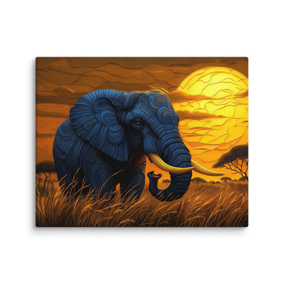 Tableau Éléphant - Peinture d' Afrique Affiches, reproductions et œuvres graphiques Art Virtuoso M