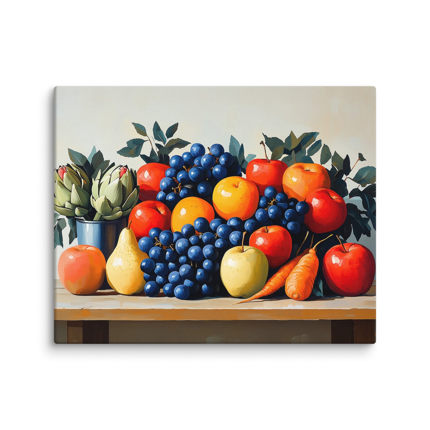 Peinture Nature Morte Fruits et Légumes en Abondance Affiches, reproductions et œuvres graphiques Art Virtuoso M