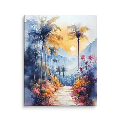 Peinture Aquarelle Palmiers - Évasion Tropicale Affiches, reproductions et œuvres graphiques Art Virtuoso M