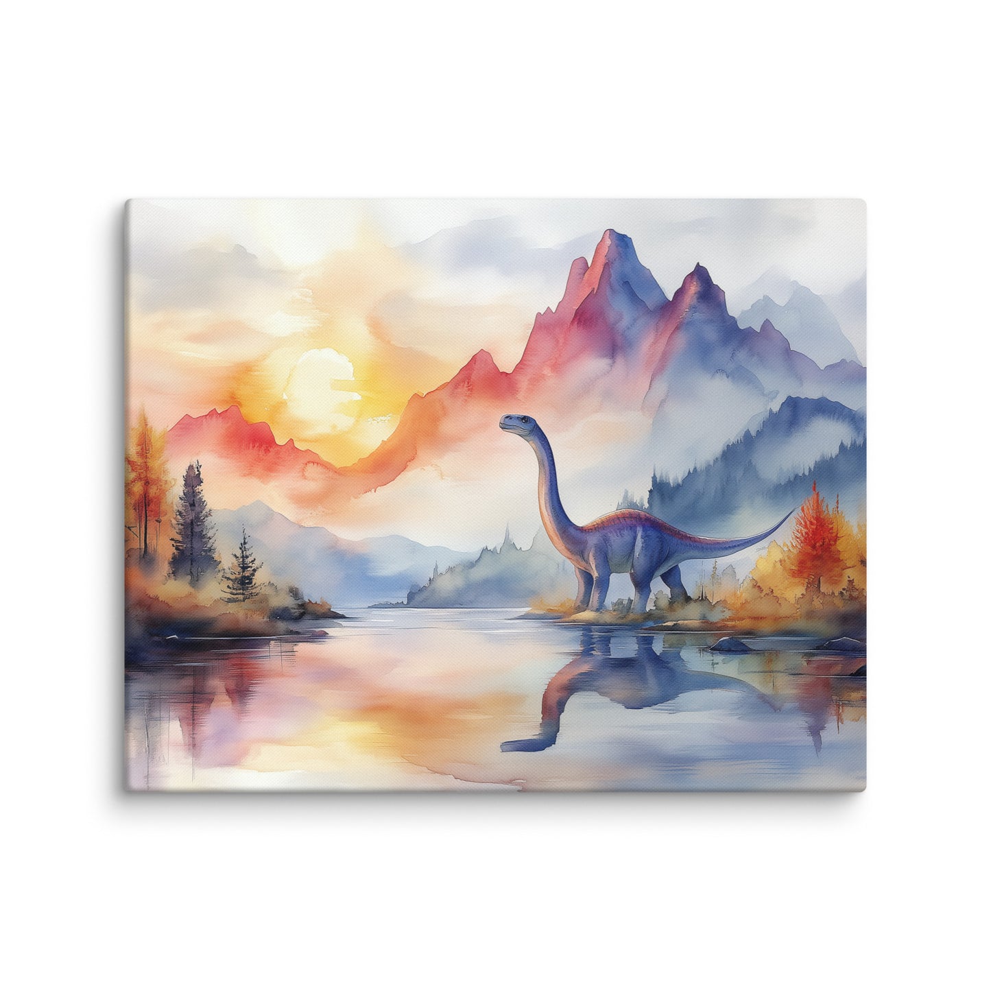 Peinture Aquarelle Dinosaure - Voyage Préhistorique Affiches, reproductions et œuvres graphiques Art Virtuoso M