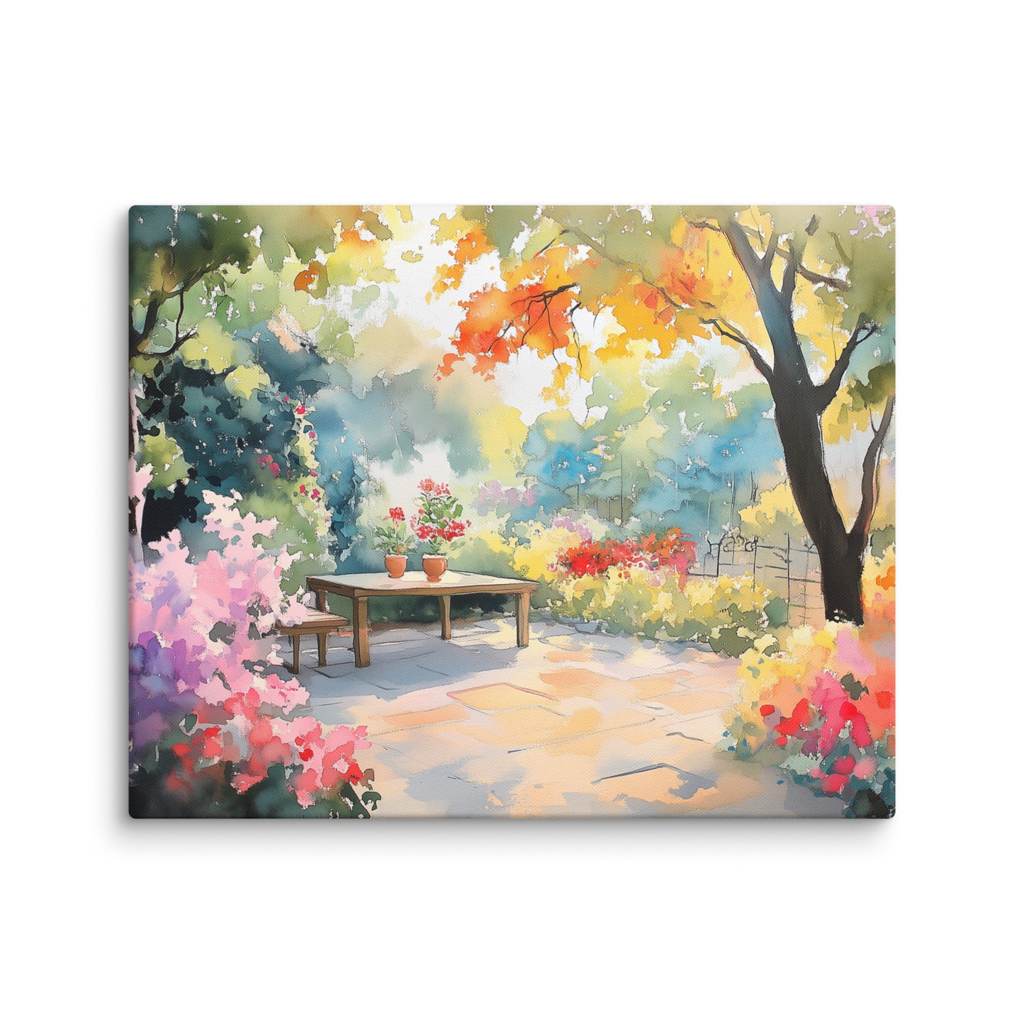 Tableau Aquarelle - Jardin Paysible Affiches, reproductions et œuvres graphiques Art Virtuoso M