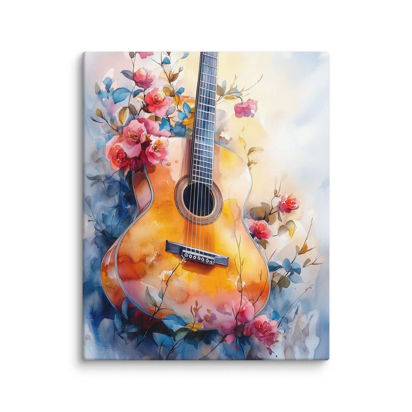 Tableau Guitare Aquarelle – Âme de la Musique Affiches, reproductions et œuvres graphiques Art Virtuoso M