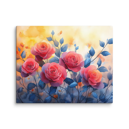 Peinture Aquarelle Rose – Bouquet Éclatant Affiches, reproductions et œuvres graphiques Art Virtuoso M