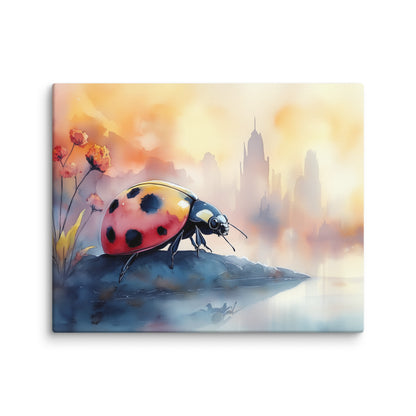 Peinture Aquarelle Coccinelle – Élégance Naturelle et Détail Raffiné Affiches, reproductions et œuvres graphiques Art Virtuoso M