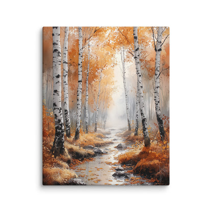 Peinture Aquarelle Bouleaux – Forêt d Automne Affiches, reproductions et œuvres graphiques Art Virtuoso M