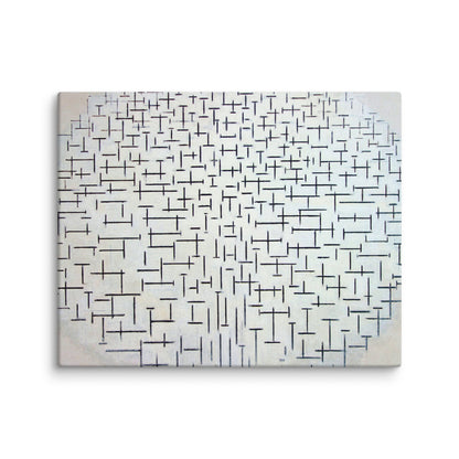 toile zoom texture blanche composition circulaire abstraite lignes noires denses impression premium