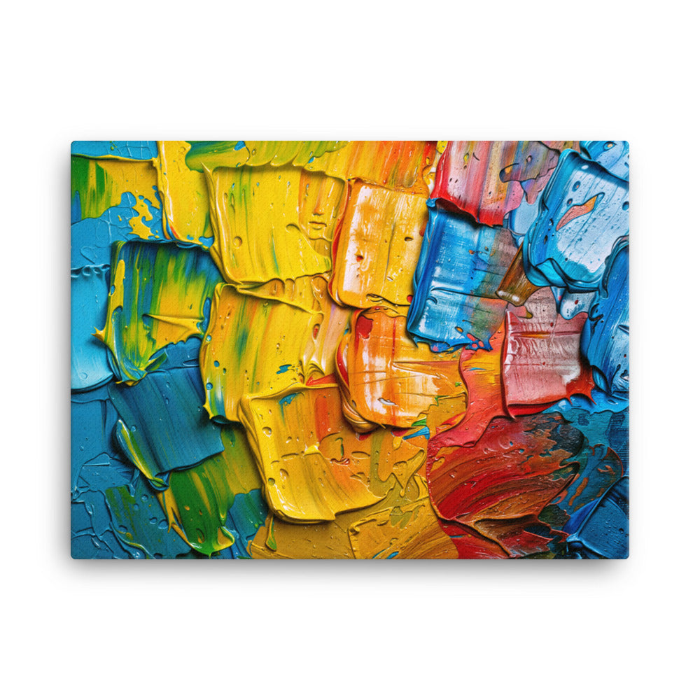 Tableau Abstrait Peinture - Couleurs comme au Couteau