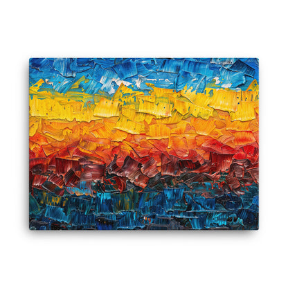 Tableau Abstrait Rectangulaire - Odyssée  Art Virtuoso L  