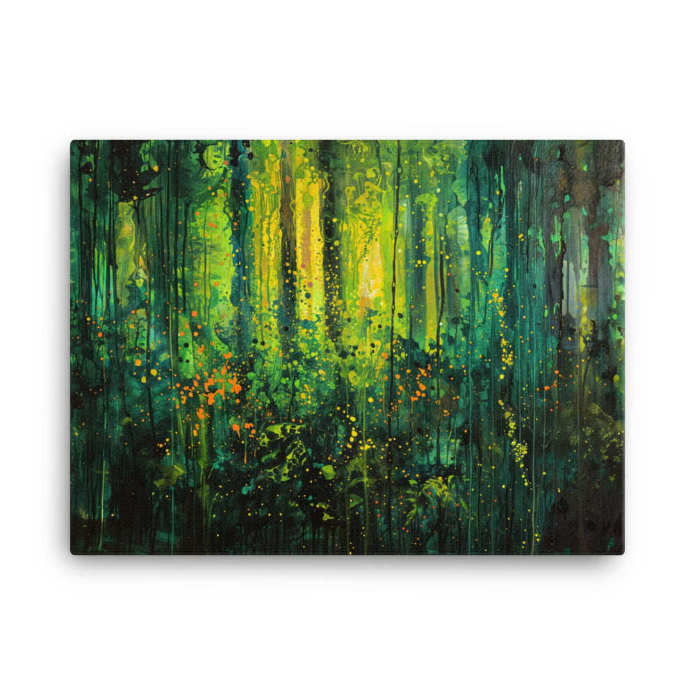 Tableau Abstrait Nature - Éveil Forestier  Art Virtuoso L  