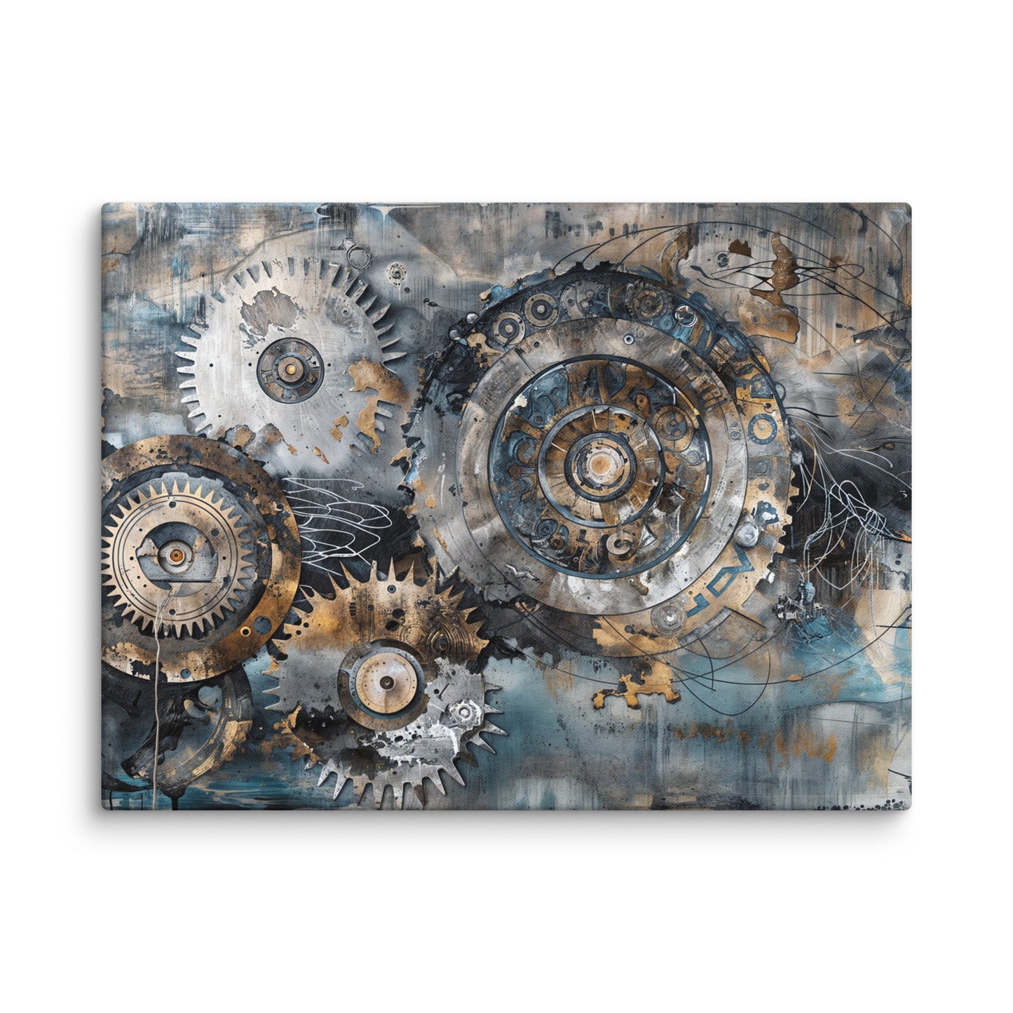 Tableau Abstrait Industriel - Fusion Mécanique  Art Virtuoso L  