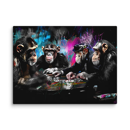 Tableau Singe - Poker Street Art  Art Virtuoso L  