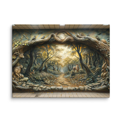 Toile Street Art- Échappée en Forêt  Art Virtuoso L