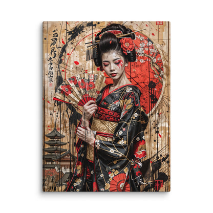 Peinture Geisha Japonaise - Miyako  Art Virtuoso L  