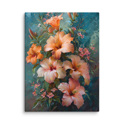 Tableau de Fleurs d' Hibiscus  Art Virtuoso L  