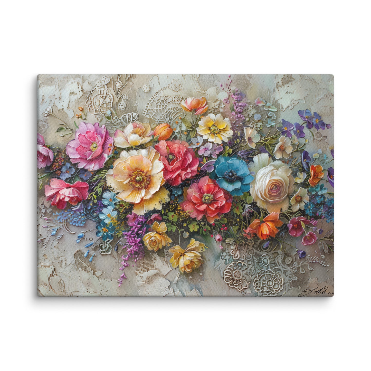 Tableau Fleurs Vintage  Art Virtuoso L  