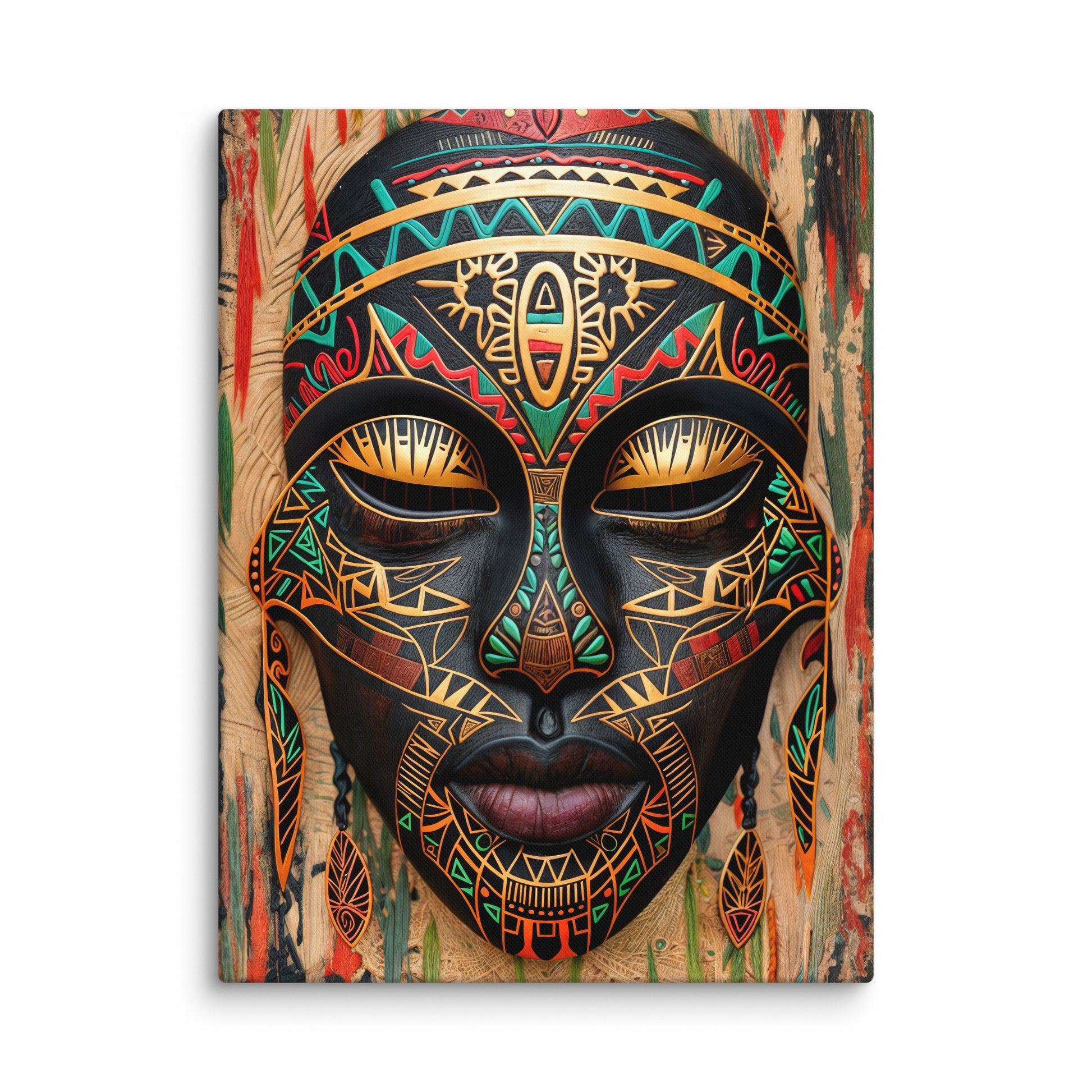 Peinture Art Africain - Masque Mystique  Art Virtuoso L