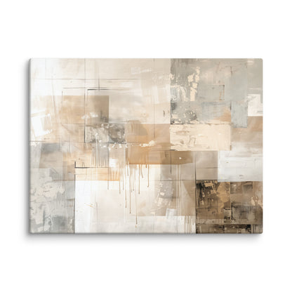 Tableau Beige et Taupe Abstrait Affiches, reproductions et œuvres graphiques Art Virtuoso L  