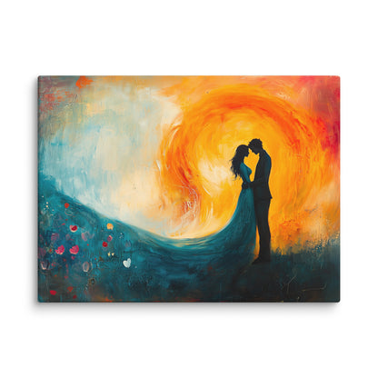 Tableau Romantique Pour Chambre - Étreinte Sous le Soleil Affiches, reproductions et œuvres graphiques Art Virtuoso L  