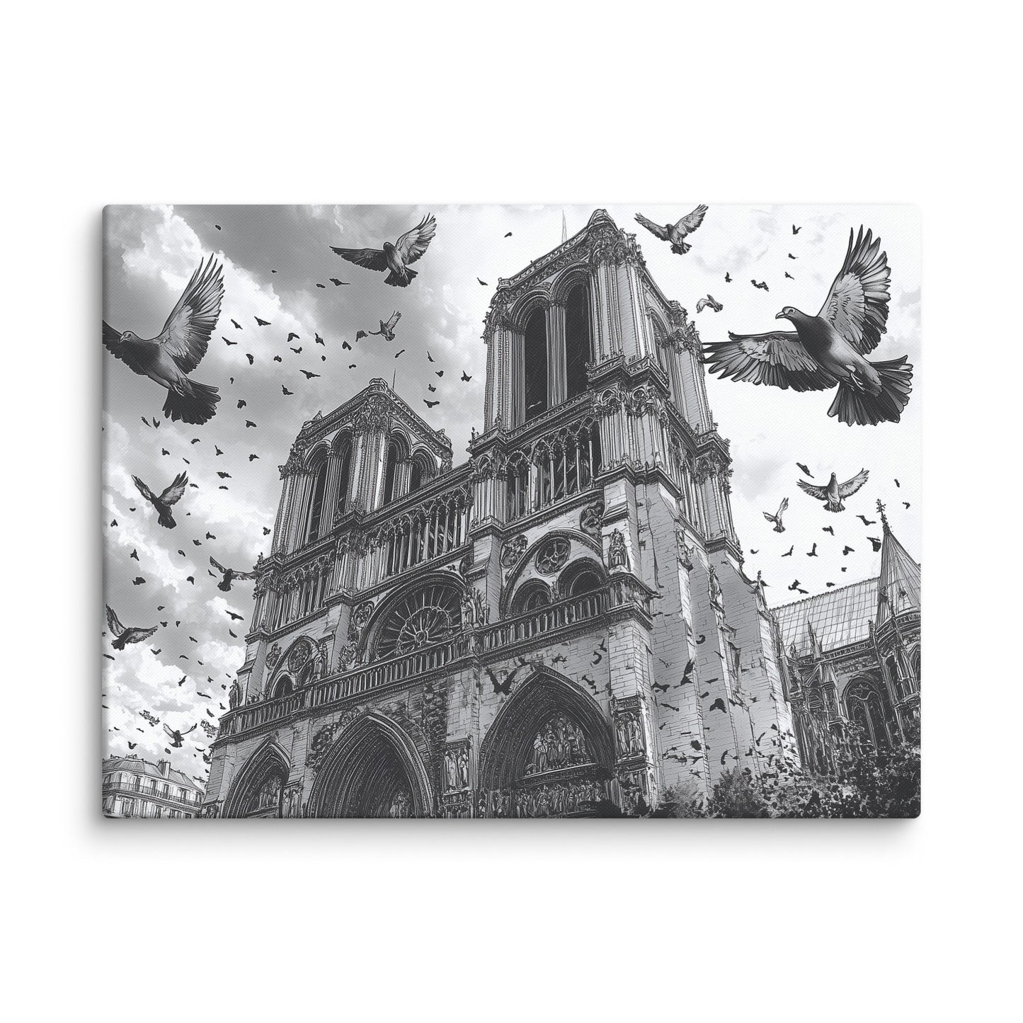 Toile - Dessin Notre Dame de Paris Affiches, reproductions et œuvres graphiques Art Virtuoso L  